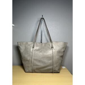 Hobo International Large Kingston Champagne Metallic Leather Tote Bag
